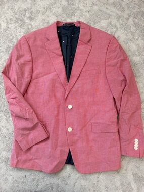 Tommy Hilfiger Men's Pink Two-Button Sport Blazer